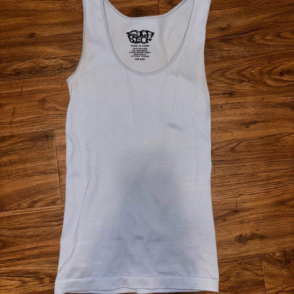 Baby Blue Fitted Sleeveless Tank Top